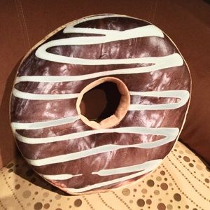Chocolate Donut Decorative Pillow